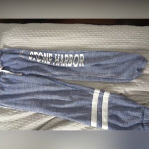 New Jersey Stone Harbor blue and white sweatpants